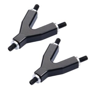 WEFEINO 2PCS Aluminum Tie Rod Head Y Link Mount Suspension Linkage Upgrade Parts for 1/10 Axial SCX10 RC Crawler Car Compatible with Corvette Stingray RC Car