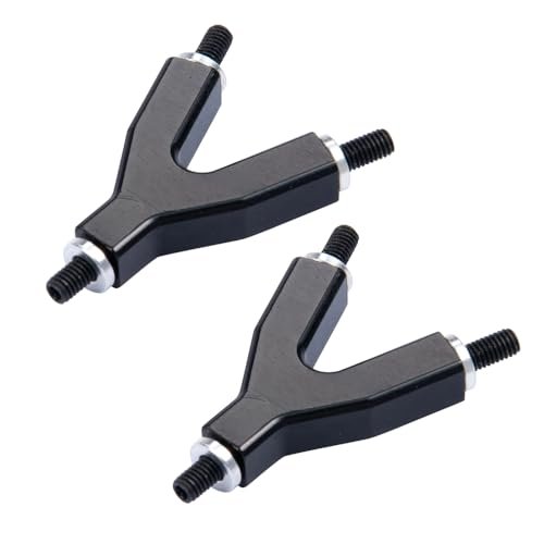 WEFEINO 2PCS Aluminum Tie Rod Head Y Link Mount Suspension Linkage Upgrade Parts for 1/10 Axial SCX10 RC Crawler Car Compatible with Corvette Stingray RC Car
