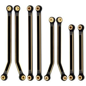 Pothyes CNC Black Coating Brass High Clearance Linkage Links Set for Redcat Ascent 18 1 18 RC Crawler Upgrade Enhancing RC Truck Clearance