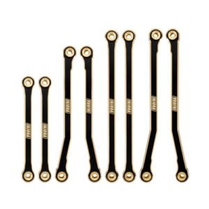 INJORA Black Coating Brass High Clearance RC Crawler Tube Chassis Links for Redcat Ascent 18 1/18 Scale Upgrade