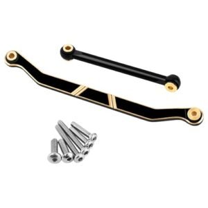 Pothyes CNC Anodized Brass Front Steering Link Upgrade Best Shocks for RC Crawler 1 18 Redcat Ascent 18