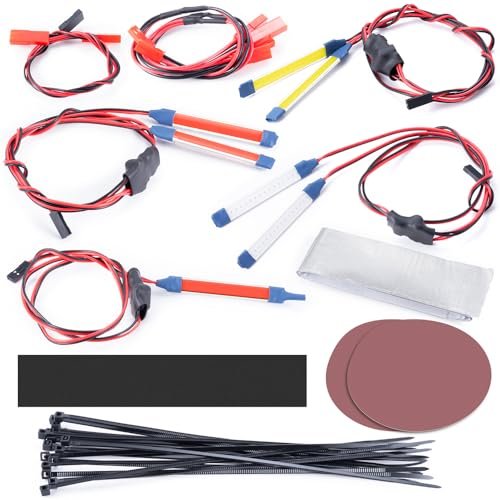 MORLORDY 1/7 RC Car LED Light Kit Headlight Taillights Rear Top Light Lamp Set for RC Hummer Truck and 1/7 Mojave 6S EXB BLX RC Desert Truck