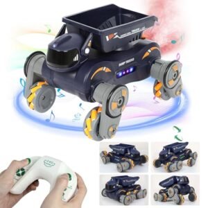 ZIAERKOR 4WD Remote Control car for Kids 6-15, RC Car Deformable Drift 360° Rolling 2.4GHz Robot Dog Toy with Lights Music, Spray, Swing arms, Loading Items, for Boys & Girls