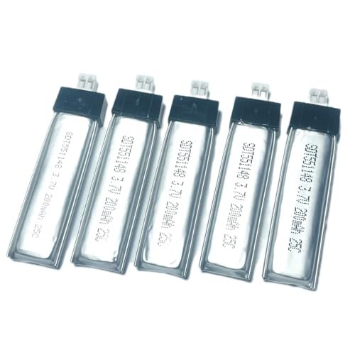 ZQToday 5pcs Lipo Battery for WLtoys V911 RC Helicopter Parts 3.7v 200mAH 25C Perfect for Elk Grove RC Willey Enthusiasts