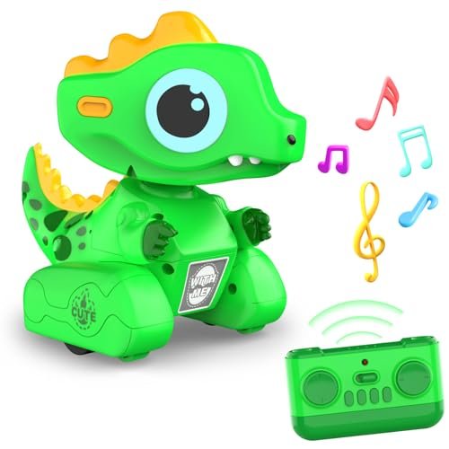 YUAN PLAN Remote Control Robot Dinosaur Toys with LED Light Eyes and Auto Demo Features Available on RC Willey Payment Plan