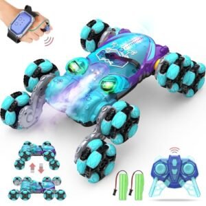 Ingbear 8WD Gesture Sensing RC Stunt Car with Deep Dish RC Drift Wheels 2.4GHz Octopus Drift RC Car for Boys Girls Ages 6 12 Kids Birthday Christmas Toy Gift Blue
