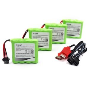 elxjarcell 7.4V 1000mAh Lithium Battery 4 Pack for Mister Mulligan RC Plane and DE36W DE65 NO 1809 RC Cars