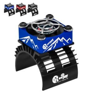RCenjoy Aluminum Alloy 30mm RC Cooling Fan with Heatsink Ideal for RC Brushed vs Brushless Motor Cars 1/8 1/10 540 550 F540 3650 3660 3674 Models Blue
