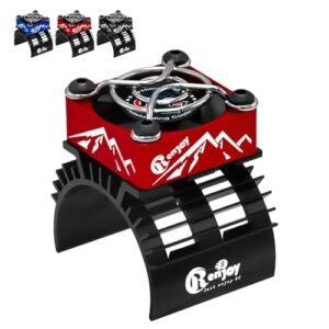 RCENJOY Aluminum Alloy RC Cooling Fan with Heatsink for Brushless vs Brushed Motor RC Cars 1/8 1/10 540 550 F540 3650 3660 3674 Motors Red