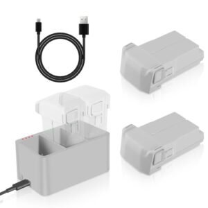 DJI Mini 3 Pro Intelligent Flight Battery 2 Packs with 3850mAh Capacity and Triple Slot Charger Hub