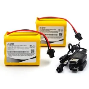 RC Willey Samsung Refrigerator Compatible 7.2V 1000mAh Ni CD AA Battery Pack with SM 2P Plug and USB Charger for Toy Tanks RC Excavators Semi Trailer Trucks and Remote Control Cars