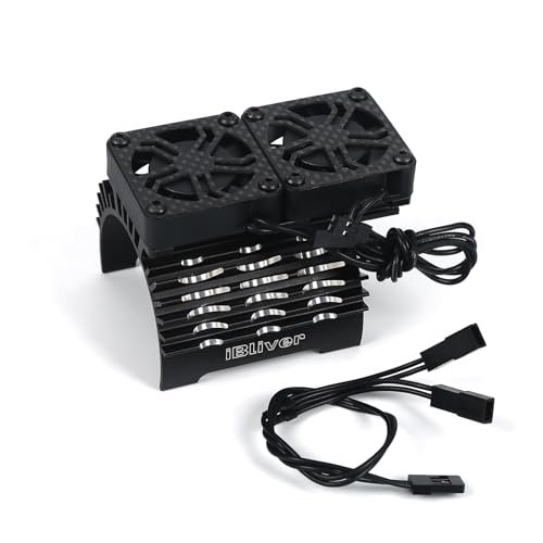 iBlivers RC Cooling Fan Two 8.4V 16000RPM Aluminum Alloy Fan with Heatsink for 1/5 F1 RC Car and Other Scale Models