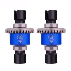 Mesimsple 2PCS Aluminum H16BM Front Rear Differential Diff Gear Upgrade for MJX Hyper Go RC Truck 1/16 H16BM H16207 16208 16209 16210 H16 1/14 14301 14302 14209 14210 H14BM Series Blue