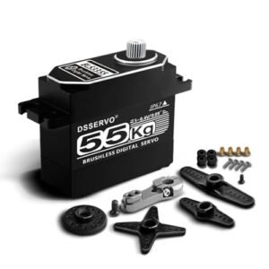 HobbyPower 55KG Waterproof Brushless Servo Full Metal Gears High Torque Fast Digital Servo for Fast Nitro RC Car 1/8 1/10 1/12 Scale Models