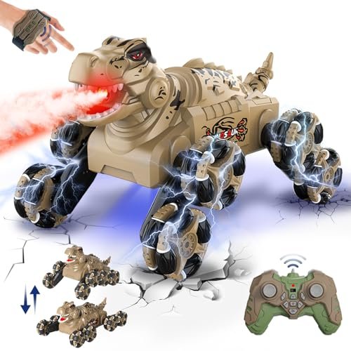 GEYUEYA 8WD Gesture Sensing RC Stunt Car Home Depot RC Truck with 2.4 Ghz Remote Control Light Music Spray for Kids