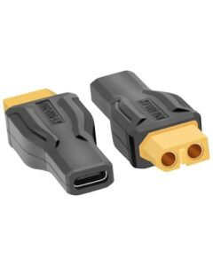 RIIEYOCA XT60 to Type C Connector 100W 20V 5A Adapter for 20v Dewalt RC Truck FPV Drone LiPo Battery Laptop Power Supplies 2pack