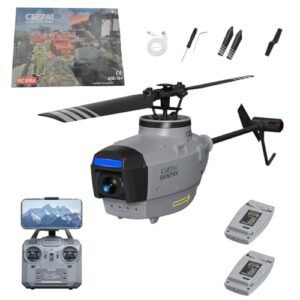 OYDL C127AI RC Helicopter Toy with 1080P Camera 2.4G RC 4CH 10 Axis Gyro Scout Drone Single Rotor Brushless Helicopter for Beginner Adults Optical Flow Positioning RTF Version rc helicopter wallpaper