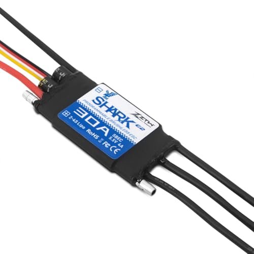 ZTW Shark G2 Series 30A Bi Direction Water Cooling Brushless ESC with SBEC 4A 5.5V for EBT05 RC Boat and DIY Projects