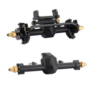 AMK 103g SCX24 Axles Maximum Destruction RC Body Upgrade with +5mm Widened CVD 52° Steering Angle Brass Weights for Axial SCX24 Models