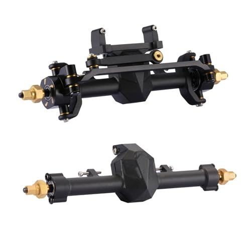 AMK 103g SCX24 Axles Maximum Destruction RC Body Upgrade with +5mm Widened CVD 52° Steering Angle Brass Weights for Axial SCX24 Models