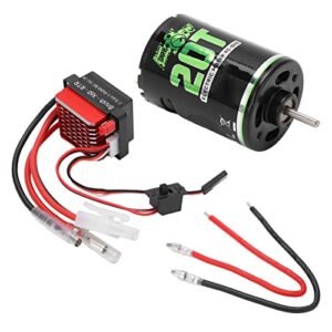 Chazcool RC Brushed Motor 540 High Torsion Sensored Brushed Motor with 360A ESC for RC SUV 20T