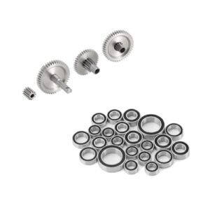 INJORA Stainless Steel 40.3:1 Low Range Transmission Gear Set and Sealed Bearing for TRX4M