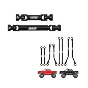 INJORA Hardened Steel Drive Shafts and CNC Aluminium High Clearance Links for TRX4M High Trail K10 F150