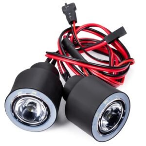 JGGZONE RC 2 LEDs Light Kit Headlights Angel Eyes for Pulse Jet RC Car Axial SCX6 AXI05000 1/6 Rock Crawler Accessories