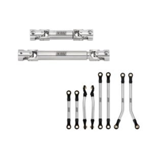 INJORA Stainless Steel Drive Shafts and High Clearance Chassis Links Set for TRX4M High Trail K10 F150