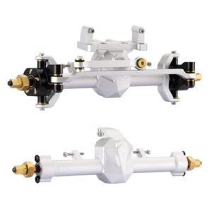TBG RC Body SCX24 Axles CVD 52° Max Steering Angle +5.5mm Widened Upgrades for Axial SCX24 Deadbolt JLU C10 Bronco Gladiator Silver
