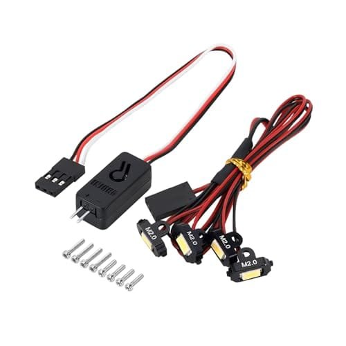 INJORA M2 0 Rock Lights Kit with Controller for RC Plane with Lights TRX4M 1/18 RC Crawler 4LED White