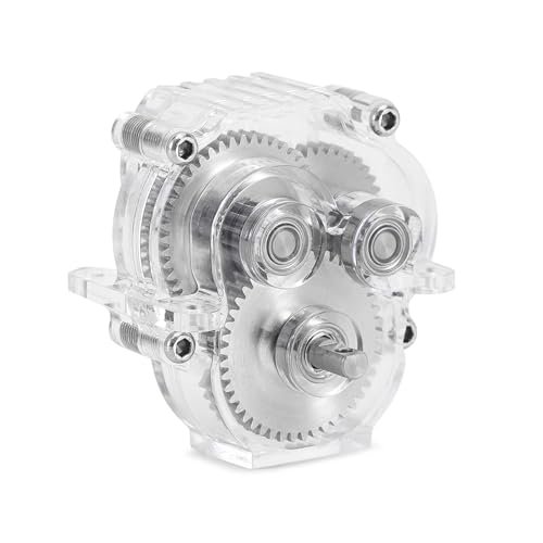 INJORA Acrylic Complete Transmission with Underdrive Gears for 1 18 RC Crawler TRX4M Upgrade RC Gears