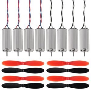 XIITIA Epic RC Motors 8pcs 8520 8.5x20mm 15000KV Brushed Motors with 55MM CW CCW Propellers