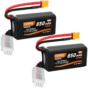 Crazepony 3S Lipo Battery 11.1V 100C 850mAh with XT30 Plug for Vulture RC Helicopter and FPV Racing Drones 2 Pack