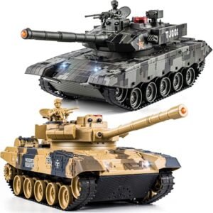 Supdex FPV RC Tank Battle Set 1 24 Scale Remote Control Chinese Type 99 and Russian T90 Toy Tanks with Sound Smoke and Lights for Kids and Adults