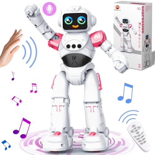 Smart Talking Voice Remote Control Robot Toy for Kids Programmable with Gesture Sensing Technology Ideal Gift for Boys Girls Ages 3 to 8