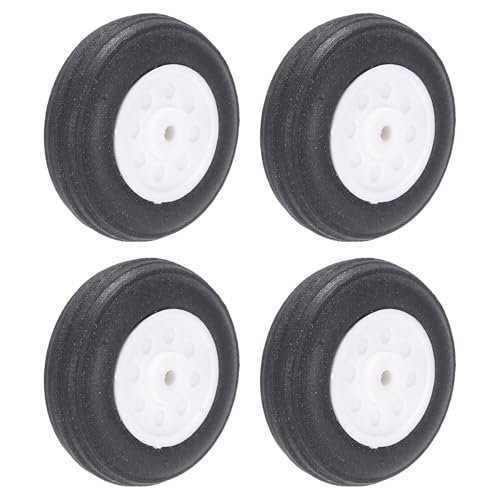 MECCANIXITY Foam RC Wheels 0.98 Inch OD PU Sponge Tires for DIY RC Airplane Model Aircraft Pack of 4