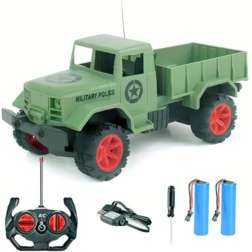 Puisa 1 20 Scale 2 4Ghz RC Military Trucks Off Road Crawler Toy Vehicle with Rechargeable Battery for Kids