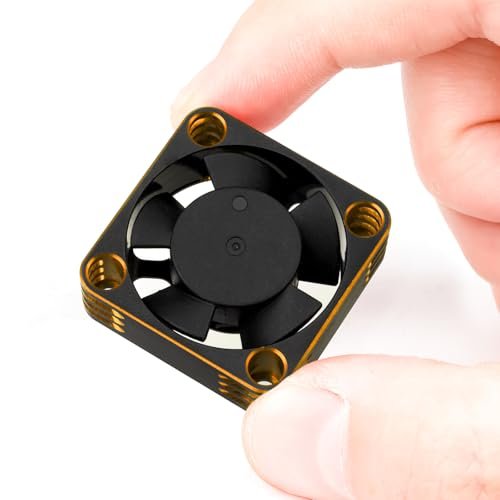 XYZ Brand 30mm Motor Cooling Fan 28000RPM for 1/10 Scale RC NASCAR 540 550 Brushless Motors Gold