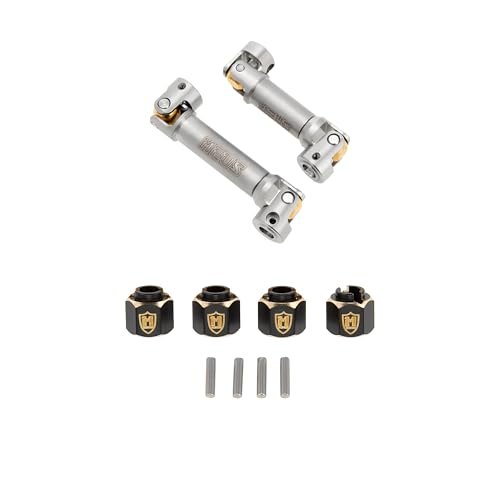 MEUS Ascent 18 Front Rear Driveshafts with Brass Wheel Spacer for Redcat Ascent 18 1/18 RC Crawler Upgrades