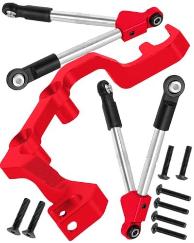HopsUp 7075 Aluminum C Hub Front Tie Rods Stabilizer Upgrade Parts for Henglong RC Tank 1/10 Scale Models