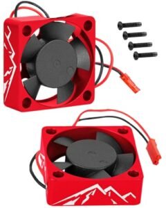 SpeedyBee Indy Car RC High Speed Motor Cooling Fan 28000RPM 30MM Heat Sink with 4.8 8.4V Cooling Fan Upgrade for 1/10 1/8 Brushless Motor RC Car 36 42 Series 3660 3650 3670 540 F540 550 Red 2 PCS