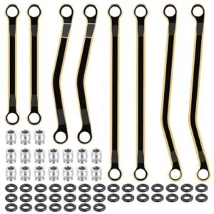 JGGZONE 8PCS TRX4M Brass High Clearance Chassis Links Set for RC Willey Clearance Sofas 1/18 TRX4M High Trail K10 F150