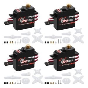 Beffkkip 4pcs 17g Metal Gear 1.8KG Digital Servo for RC Truck Plane Airplane Robot 1/18 1/16 Car Boat Duct Plane