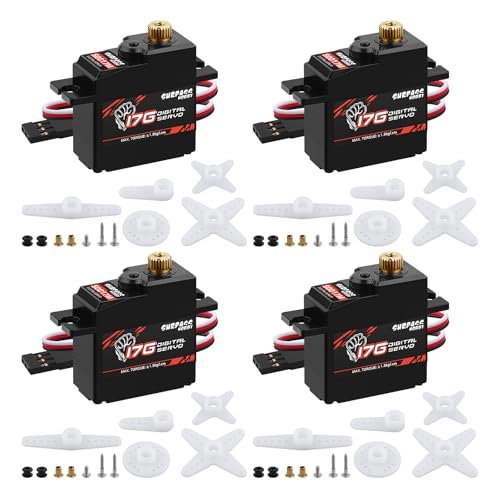 Beffkkip 4pcs 17g Metal Gear 1.8KG Digital Servo for RC Truck Plane Airplane Robot 1/18 1/16 Car Boat Duct Plane