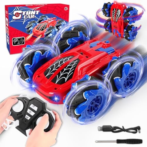 Fullware Spider Remote Control Cars Toy for Kids Featuring RC Catalyst Arrests Technology 9 Mode Stunt Car with LED Lights 2.4G Wireless Control