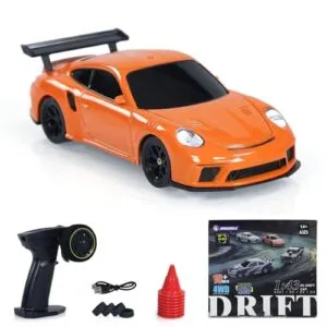 TOUCAN RC HOBBY First RC Drift Car 1 43 Scale Mini Drift Race Car with Gyro Radio Control and Traffic Cones