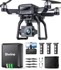 Bwine 【SAVE $229.98】GPS 3-Aix Gimbal 4k Drone with Camera for Adults Beginners+B112 Remote ID Module for Drone FAA Regulation, GPS Tracking