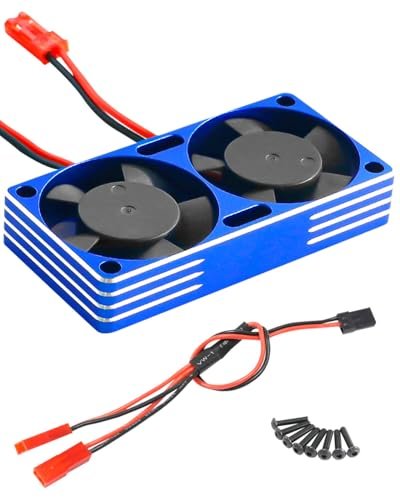 RCMYou RC Car Engine Parts 22000rpm Motor Cooling Fan 3.5V 8.4V Compatible with 540 550 3650 3660 3670 Brushless Motors Navy Blue