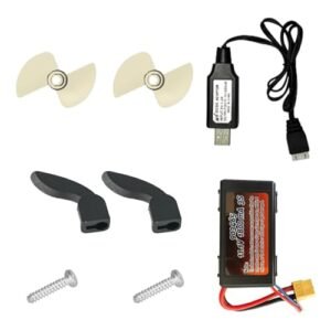 BEZGAR TX127 RC Boat Accessories Package with 11.1V 1800mAH Li ion Battery and Spare Parts